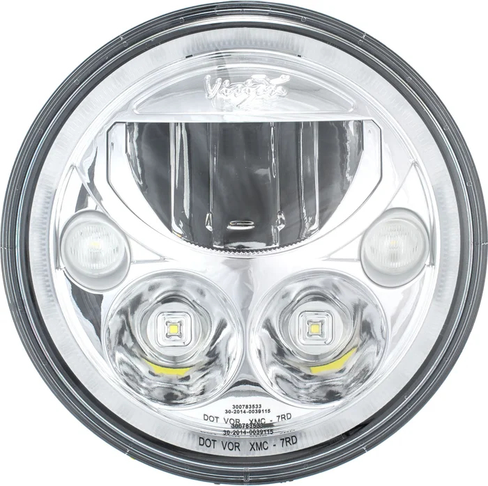 Vision X Lighting Single 7″ Round Vx Led Headlight W/ Low-High-Halo – 9892061