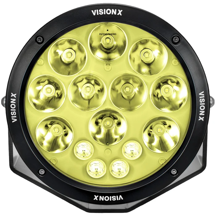 Vision X Lighting Single 8.7″ Cannon Adv Halo Selective Yellow 14 LED Light Mixed Beam Including Pig Tail – 9946795