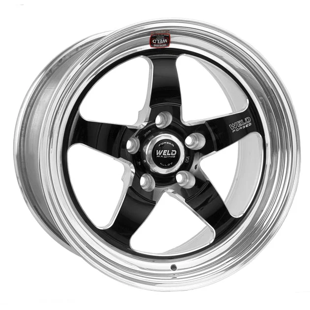 Weld S71 18×10 / 5×4.75 BP / 7.1in. BS Black Wheel (High Pad) – Non-Beadlock