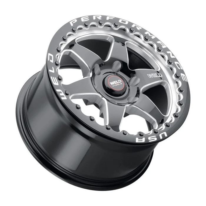 Weld S909 17×10 Ventura 6 Beadlock 6×139.7 ET25 BS6.50 Gloss BLK MIL DIA 106.1