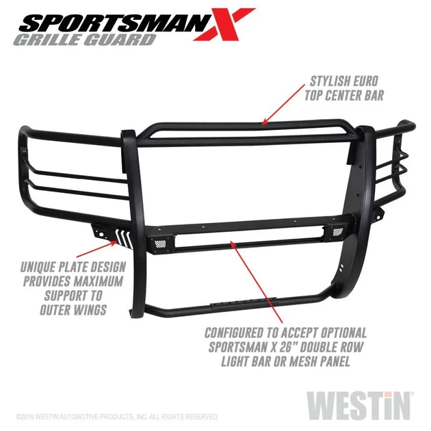 Westin 16-18 Chevy Silverado 1500 Sportsman X Grille Guard – Textured Black