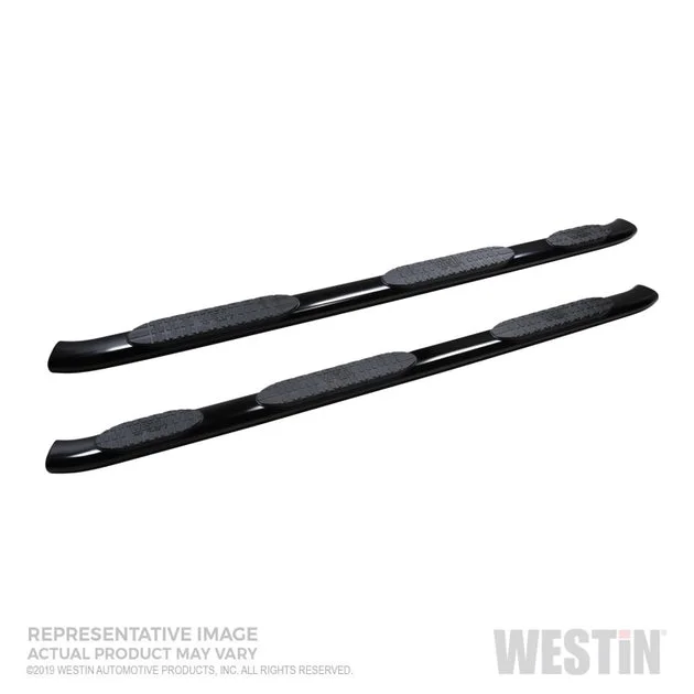 Westin 2019 Chevrolet Silverado Double Cab w/ 6.5in Bed PRO TRAXX 5 W2W Oval Nerf Step Bars – Black