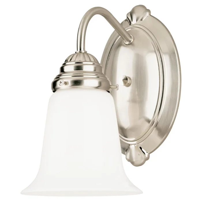 Westinghouse – 66496 – 1 Brushed Nickel White Wall Sconce