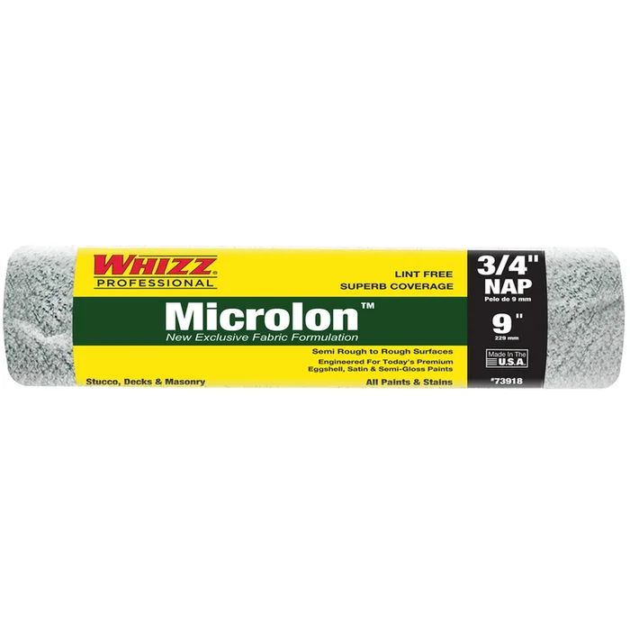 Whizz – 73918 – Microlon 9 in. W x 3/4 in. Cage Paint Roller Cover – 1/Pack