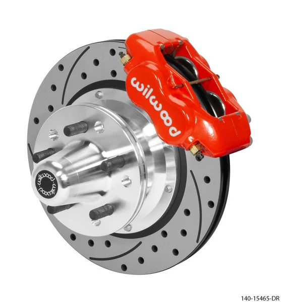 Wilwood Forged Dynalite Pro Series Front Brake Kit Red Caliper 11.00in SRP Drilled & Slotted Rotor – 140-15465-DR