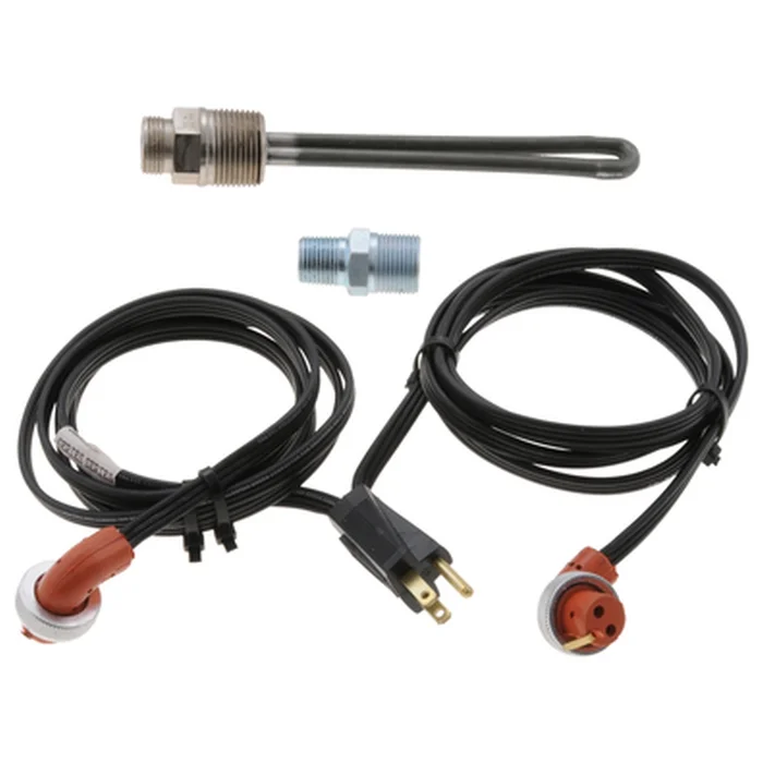 ZeroStart – 8609853 – Engine Heater, 300W 120V, 1in. NPT, Water/Oil Stainless Steel, W/100-120F Thermostat & Y-Cord